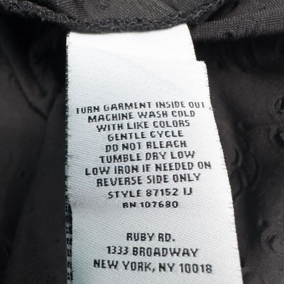 Ruby Rd Velour Floral Scroll Embossed Tunic Top Womens Large Black Whimsigoth - Picture 13 of 13